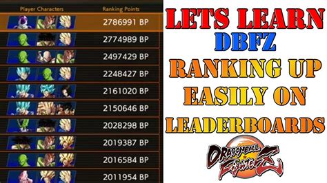 dragon ball fighterz ranking